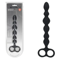LEVELZ Beaded Silicone Anal Probe with Double Loop